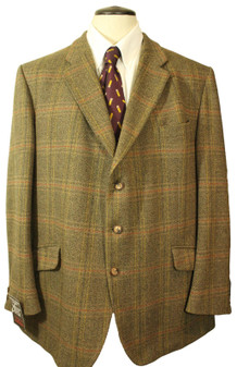 Vintage Bladen Supasax 46" Tailored Brown Green Mix Sporting Hacking Jacket