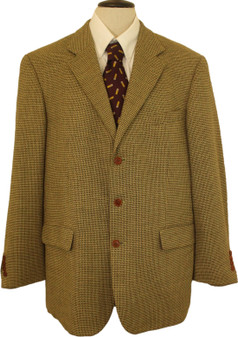 Nautica Men’s Tweed Jacket 46" Long Green Brown Mix Classic Blazer Smart Casual