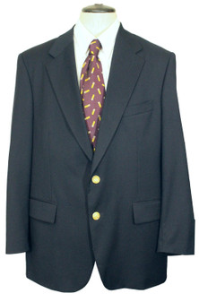 Ralph Lauren Bloomindales 44R Blue Designer Sports Gold Button Blazer Designer