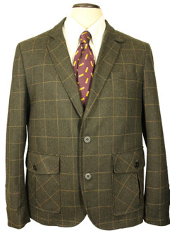 Firetrap Blackseal 44" Brown Check Modern Sporting Mens Jacket
