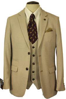 Marc Darcy Stone 38R Mens 2 - Piece Jacket and Waistcoat Suit Set