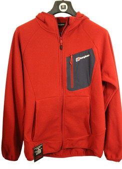 Berghaus Small Red Hooded Fleece Hooded Jacket Hoodie