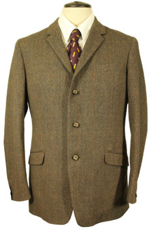 Vintage Alkit 38" Brown Check Tailored British Tweed Jacket
