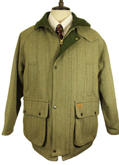 Openair Country Green Small Mens Tweed Raglan Field Country Coat