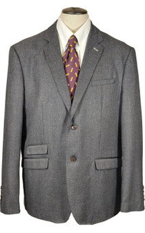 House of Cavani 50R Grey Slim Fit Tweed Modern Races Wedding Smart Jacket