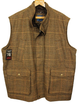 Cotton Traders Mens Tweed Waistcoat Vest Brown Expresso Size 3XL Smart