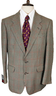 Vintage Mens St Michael 40R Green/Brown Mix Country Tweed Jacket