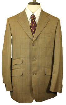 Alpendale Green Country 40R Check Formal Gents Wool Suit Blazer