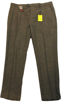 Cavani Mens 42R Smart Grey Herringbone Trousers BNWT