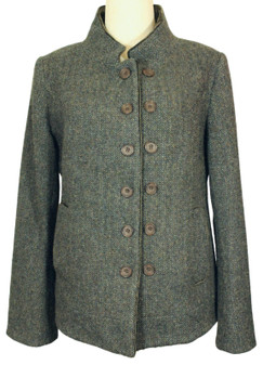 Katherine Hooker London Green Size 14 Womens Double Button Frontage Tweed Jacket
