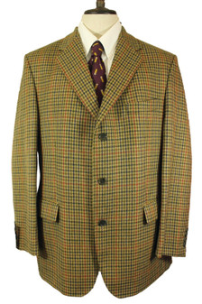 Magee Geneva 44R Green Check Mens 3-Button Sporting Hacking Country Jacket