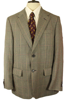 Mens Grey Westwood 40R Check Smart Tweed Jacket