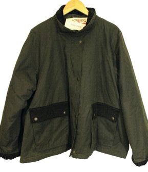 Per Una Millerain Waxed Size 24 Womens Dark Olive Padded Jacket BNWT RRP£130