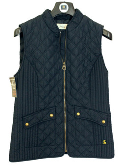 Joules Minx Blue Quilted Size 12 Womens Diamond Stitch Smart Country Vest Gilet