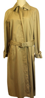 Dannimac Vintage Size 12 Beige Belted Womens Elegant Raincoat