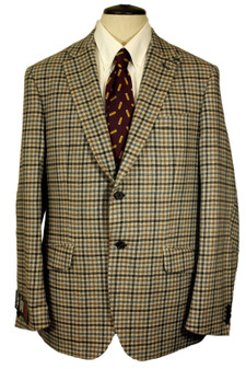 Marks & Spencer Check 42R Grey Mix Elbow Patch Mens Tweed Blazer