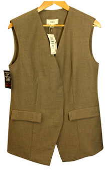 Marks & Spencer Neutral Brown Size 12 Elegant Womens Waistcoat