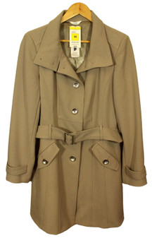 Marks & Spencer Womens Beige Neutral Size 16 Belted Trench Coat Rain Mac