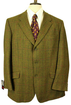 Gurteen Esquire Green Mens 46R Sporting Hacking Country Tweed Jacket