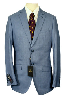 House of Cavani Blue 38R Tweed Modern Smart Occasion Mens Jacket BNWT