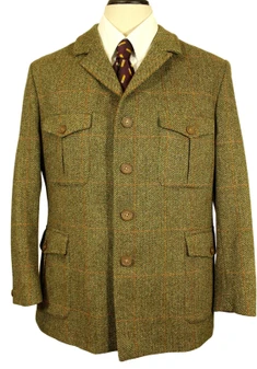 Vintage Hepworths Hardy Aimes 42" Green Sporting Shooting Gamekeepers Jacket