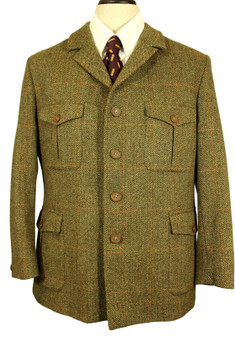 Vintage Hepworths Hardy Aimes 42" Green Sporting Shooting Gamekeepers Jacket