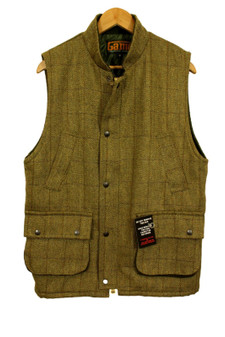 Game Green Check Medium Sporting Derby Tweed Country Vest Waistcoat
