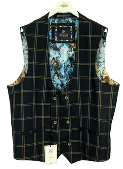 House of Cavani  46R Blue Box Modern Waistcoat BNWT