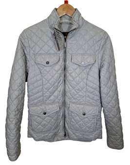 Barbour Formby Womens Jacket UK 10 Grey Quilted Lightweight Country Jacket