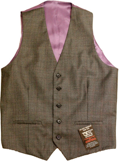 WITHOUT PREJUDICE 40R GREY SUIT PRE-LOVED WAISTCOAT