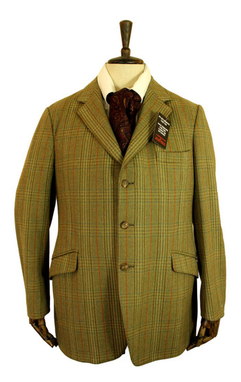 VTG BLADEN SUPASAX 40" TAILORED GREEN MIX SPORTING HACKING JACKET