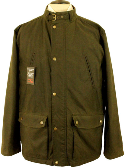 F&F MENS XXLARGE GREEN WAX COTTON JACKET