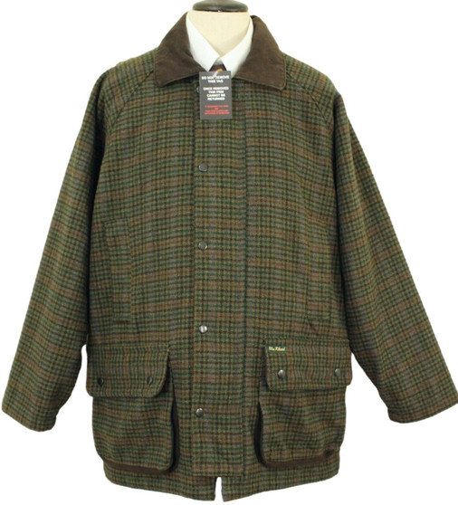 BLUE RIBAND MENS XL 44" GREEN MIX TWEED RAGLAN SHOOTING FIELDCOAT