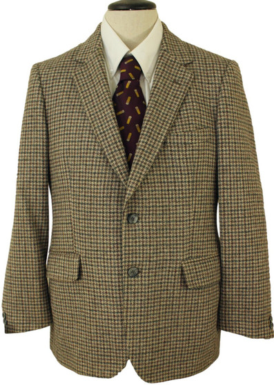 St Michael Mens 39"-40" Short Brown Vintage Tweed Jacket Blazer Smart Classic