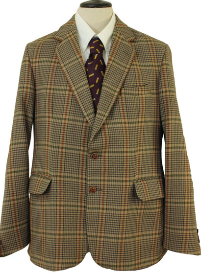 ST PATRICKS DUBTEX IRISH MENS 44" BROWN MIX COUNTRY TWEED JACKET