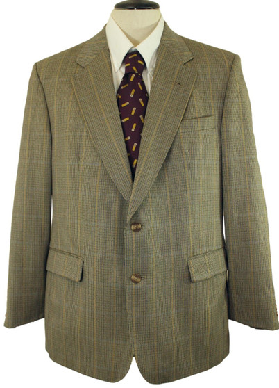 VINTAGE DAKS MENS 42" GREEN MIX LIGHTWEIGHT TWEED JACKET WOOL COUNTRY CLASSIC