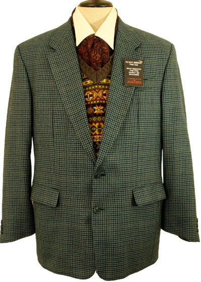 MENS TWEED QUILLS WOOLLEN MARKET IRISH MENS 42R BLUE MIX TWEED JACKET