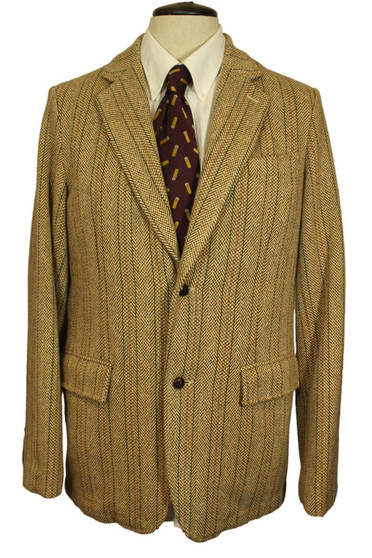 Sutherland Tweed Brown Medium 40" Half Lined Tweed Mens Pre-loved Jacket