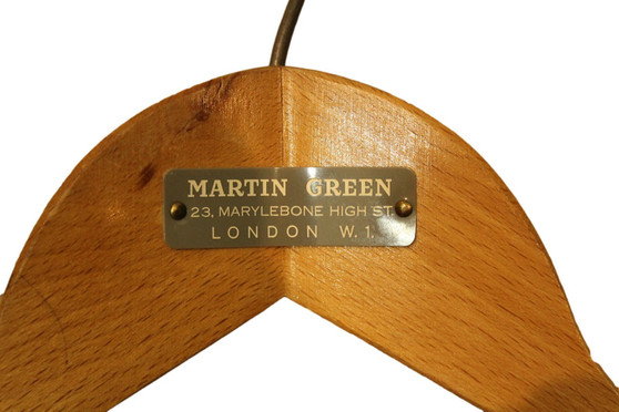 Vintage Martin Green Marylebone London W1 Wooden Coat Hanger