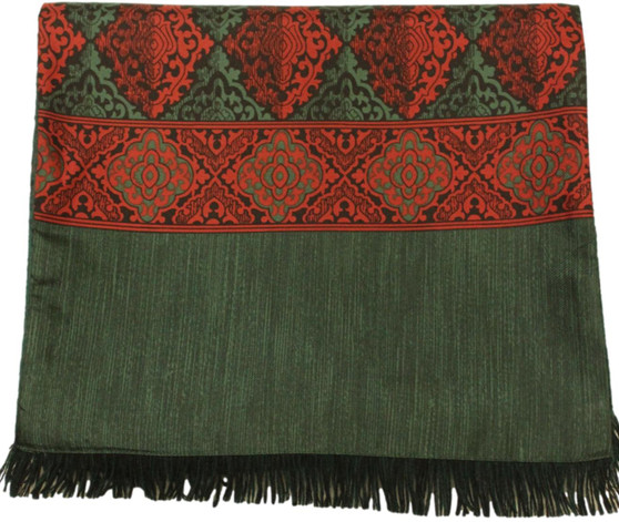 Vintage British Gents Red/Green Diamond Elegant Scarf