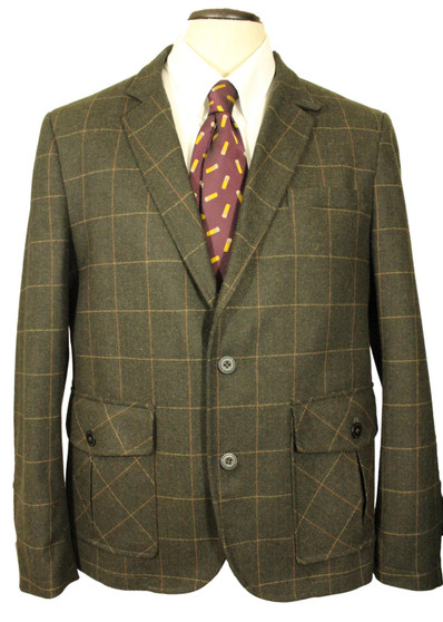Firetrap Blackseal 44" Brown Check Modern Sporting Mens Jacket