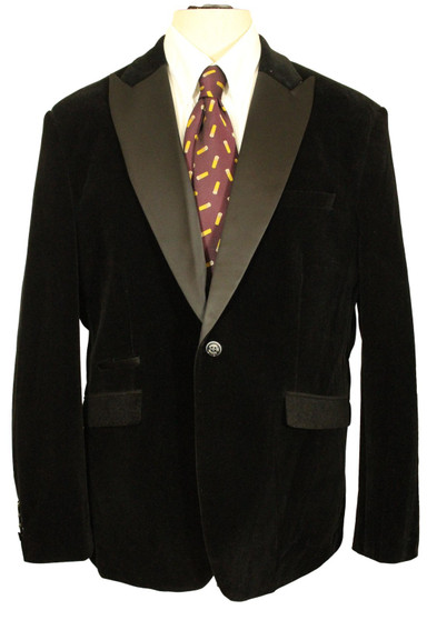 House of Cavani Black Velvet 46R Tuxedo Dinner Jacket