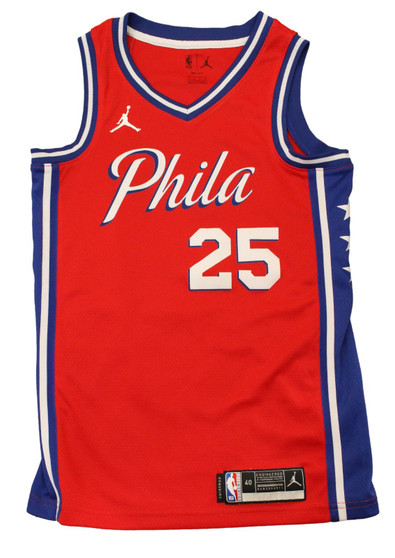 BEN SIMMONS NBA 76ERS JORDAN MENS 40 SP RED DRI-FIT BASKETBALL VEST