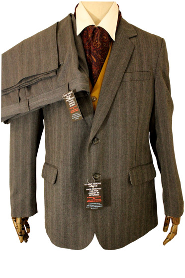 MENS YORKERS 42" SUIT JACKET & TROUSERS W36 L27 SHORT LENGTH SUIT DRY CLEANED