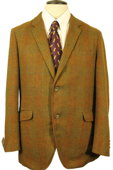 Havre Studio 42" Short Brown/Green Mix Tweed Tailored Half Lined Blazer
