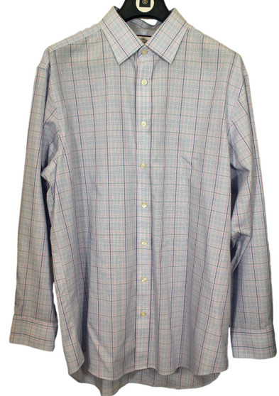 Charles Tyrwhitt  Blue Check 16.5/42" Long Sleeve Non Iron Cotton Shirt