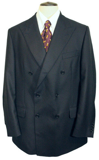 Mens 44R Aquascutum Navy Double Breasted Blazer Jacket Smart