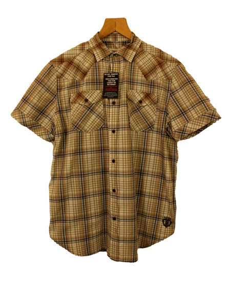 Diesel Mens Small Brown Mix Short Sleeve Preloved Shirt