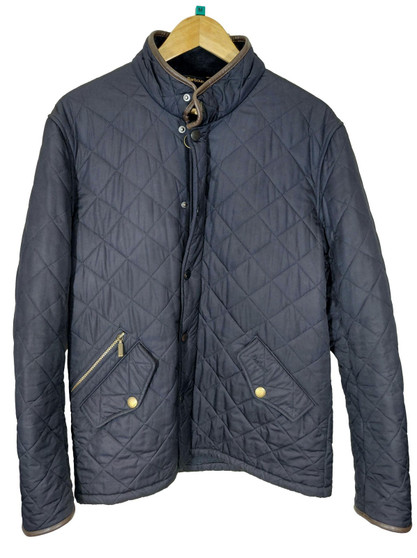 Barbour Powell Blue Medium Mens Casual Smart Quilted Jacket
