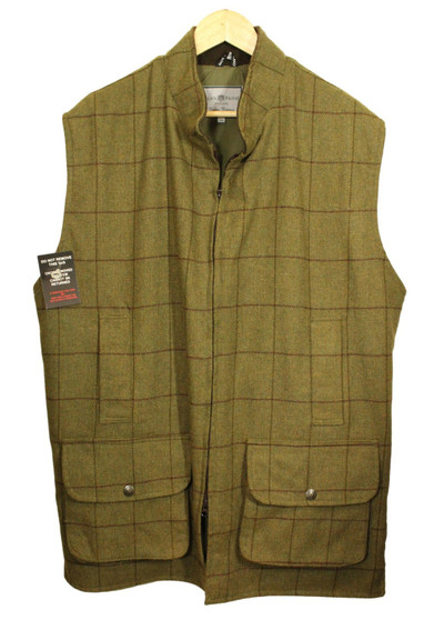 Alan Paine Green Tweed 2XL Shooting Country Field Vest Waistcoat